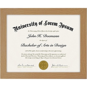 image:imageAmericanflat 85x11 Diploma Frame with ShatterResistant Glass  Document Frames with Engineered Wood  Legacy Collection  Certificate Frame for Tabletop and Wall Display  Walnut  Shatterresistant glass wall or tabletop display with included easel sawtooth hangers includedDark Oak