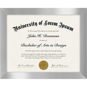 image:imageAmericanflat 85x11 Diploma Frame with ShatterResistant Glass  Document Frames with Engineered Wood  Legacy Collection  Certificate Frame for Tabletop and Wall Display  Walnut  Shatterresistant glass wall or tabletop display with included easel sawtooth hangers includedSilver