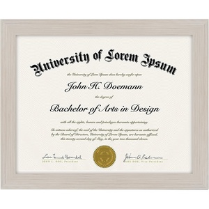 image:imageAmericanflat 85x11 Diploma Frame with ShatterResistant Glass  Document Frames with Engineered Wood  Legacy Collection  Certificate Frame for Tabletop and Wall Display  Walnut  Shatterresistant glass wall or tabletop display with included easel sawtooth hangers includedLight Wood
