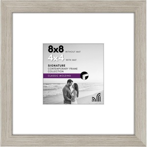 image:imageAmericanflat 9x12 Picture Frame with ShatterResistant Glass  Use as 6x8 Frame with Mat or Display 9x12 Photo Without Mat  Signature Collection  Picture Frames for Tabletop and Wall Display  Black  Shatterresistant glass wall or tabletop display with included easel sawtooth hangers included use with or without matDriftwood