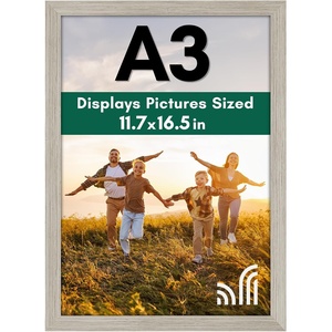 image:imageAmericanflat A4 Picture Frame with ShatterResistant Glass  83x117 Frame with Engineered Wood  Signature Collection  A4 Frames for Tabletop and Wall Display  BlackDriftwood