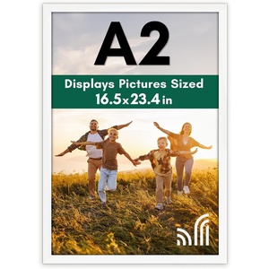 image:imageAmericanflat A4 Picture Frame with ShatterResistant Glass  83x117 Frame with Engineered Wood  Signature Collection  A4 Frames for Tabletop and Wall Display  BlackWhite