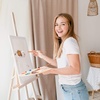 image:imageAmericanflat 10 Piece 5x7 Pre Stretched Blank Canvas Boards with 064 Inch Thick Wooden Frame  100 Cotton Canvas for Painting10 Pack  5x7