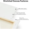 image:imageAmericanflat 10 Piece 5x7 Pre Stretched Blank Canvas Boards with 064 Inch Thick Wooden Frame  100 Cotton Canvas for Painting10 Pack  5x7