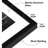 image:imageAmericanflat 11x14 Picture Frame 2Pack  Matted to 85x11  Black  Slim Molding construction Shatterresistant glass hangs vertical or horizontal sawtooth hangers includedBlack