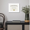 image:imageAmericanflat 11x14 Picture Frame 2Pack  Matted to 85x11  Black  Slim Molding construction Shatterresistant glass hangs vertical or horizontal sawtooth hangers includedWhite