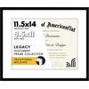 image:imageAmericanflat 11x14 Picture Frame 2Pack  Matted to 85x11  Black  Slim Molding construction Shatterresistant glass hangs vertical or horizontal sawtooth hangers includedBlack