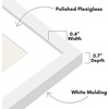 image:imageAmericanflat 11x14 Picture Frame 2Pack  Matted to 85x11  Black  Slim Molding construction Shatterresistant glass hangs vertical or horizontal sawtooth hangers includedWhite