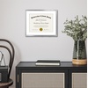 image:imageAmericanflat 11x14 Picture Frame 2Pack  Matted to 85x11  Black  Slim Molding construction Shatterresistant glass hangs vertical or horizontal sawtooth hangers includedSilver