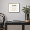 image:imageAmericanflat 11x14 Picture Frame 2Pack  Matted to 85x11  Black  Slim Molding construction Shatterresistant glass hangs vertical or horizontal sawtooth hangers includedGold