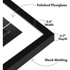 image:imageAmericanflat 11x14 Picture Frame 2Pack  Matted to 85x11  Black  Slim Molding construction Shatterresistant glass hangs vertical or horizontal sawtooth hangers includedBlack