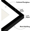 image:imageAmericanflat 11x14 Picture Frame 2Pack  Matted to 85x11  Black  Slim Molding construction Shatterresistant glass hangs vertical or horizontal sawtooth hangers includedBlack