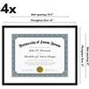 image:imageAmericanflat 11x14 Picture Frame 2Pack  Matted to 85x11  Black  Slim Molding construction Shatterresistant glass hangs vertical or horizontal sawtooth hangers includedBlack