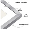 image:imageAmericanflat 11x14 Picture Frame 2Pack  Matted to 85x11  Black  Slim Molding construction Shatterresistant glass hangs vertical or horizontal sawtooth hangers includedSilver