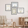 image:imageAmericanflat 11x14 Picture Frame 2Pack  Matted to 85x11  Black  Slim Molding construction Shatterresistant glass hangs vertical or horizontal sawtooth hangers includedBlack