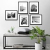 image:imageAmericanflat 11x14 Picture Frame 5Pack  Matted to 8x11  Black  Slim Molding construction Polished plexiglass front hangs vertical or horizontal sawtooth hangers includedBlack