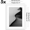 image:imageAmericanflat 11x14 Picture Frame 5Pack  Matted to 8x11  Black  Slim Molding construction Polished plexiglass front hangs vertical or horizontal sawtooth hangers includedWhite