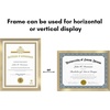 image:imageAmericanflat 11x14 Picture Frame 5Pack  Matted to 8x11  Black  Slim Molding construction Polished plexiglass front hangs vertical or horizontal sawtooth hangers includedGold