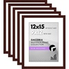 image:imageAmericanflat 11x14 Picture Frame 5Pack  Matted to 8x11  Black  Slim Molding construction Polished plexiglass front hangs vertical or horizontal sawtooth hangers includedMahogany