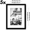 image:imageAmericanflat 11x14 Picture Frame 5Pack  Matted to 8x11  Black  Slim Molding construction Polished plexiglass front hangs vertical or horizontal sawtooth hangers includedBlack