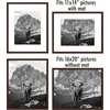 image:imageAmericanflat 11x14 Picture Frame 5Pack  Matted to 8x11  Black  Slim Molding construction Polished plexiglass front hangs vertical or horizontal sawtooth hangers includedMahogany