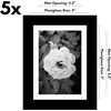 image:imageAmericanflat 11x14 Picture Frame 5Pack  Matted to 8x11  Black  Slim Molding construction Polished plexiglass front hangs vertical or horizontal sawtooth hangers includedBlack
