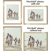 image:imageAmericanflat 11x14 Picture Frame 5Pack  Matted to 8x11  Black  Slim Molding construction Polished plexiglass front hangs vertical or horizontal sawtooth hangers includedGold