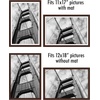 image:imageAmericanflat 11x14 Picture Frame 5Pack  Matted to 8x11  Black  Slim Molding construction Polished plexiglass front hangs vertical or horizontal sawtooth hangers includedMahogany