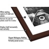 image:imageAmericanflat 11x14 Picture Frame 5Pack  Matted to 8x11  Black  Slim Molding construction Polished plexiglass front hangs vertical or horizontal sawtooth hangers includedMahogany
