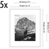 image:imageAmericanflat 11x14 Picture Frame 5Pack  Matted to 8x11  Black  Slim Molding construction Polished plexiglass front hangs vertical or horizontal sawtooth hangers includedWhite