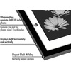 image:imageAmericanflat 11x14 Picture Frame 5Pack  Matted to 8x11  Black  Slim Molding construction Polished plexiglass front hangs vertical or horizontal sawtooth hangers includedBlack