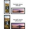 image:imageAmericanflat 11x14 Picture Frame 5Pack  Matted to 8x11  Black  Slim Molding construction Polished plexiglass front hangs vertical or horizontal sawtooth hangers includedBlack