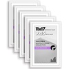 image:imageAmericanflat 11x14 Picture Frame 5Pack  Matted to 8x11  Black  Slim Molding construction Polished plexiglass front hangs vertical or horizontal sawtooth hangers includedWhite