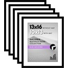 image:imageAmericanflat 11x14 Picture Frame 5Pack  Matted to 8x11  Black  Slim Molding construction Polished plexiglass front hangs vertical or horizontal sawtooth hangers includedBlack