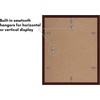 image:imageAmericanflat 11x14 Picture Frame 5Pack  Matted to 8x11  Black  Slim Molding construction Polished plexiglass front hangs vertical or horizontal sawtooth hangers includedMahogany