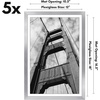 image:imageAmericanflat 11x14 Picture Frame 5Pack  Matted to 8x11  Black  Slim Molding construction Polished plexiglass front hangs vertical or horizontal sawtooth hangers includedSilver