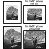 image:imageAmericanflat 11x14 Picture Frame 5Pack  Matted to 8x11  Black  Slim Molding construction Polished plexiglass front hangs vertical or horizontal sawtooth hangers includedBlack