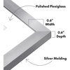image:imageAmericanflat 11x14 Picture Frame 5Pack  Matted to 8x11  Black  Slim Molding construction Polished plexiglass front hangs vertical or horizontal sawtooth hangers includedSilver
