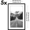 image:imageAmericanflat 11x14 Picture Frame 5Pack  Matted to 8x11  Black  Slim Molding construction Polished plexiglass front hangs vertical or horizontal sawtooth hangers includedBlack