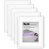 image:imageAmericanflat 11x14 Picture Frame 5Pack  Matted to 8x11  Black  Slim Molding construction Polished plexiglass front hangs vertical or horizontal sawtooth hangers includedWhite