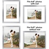 image:imageAmericanflat 11x14 Picture Frame 5Pack  Matted to 8x11  Black  Slim Molding construction Polished plexiglass front hangs vertical or horizontal sawtooth hangers includedSilver