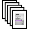 image:imageAmericanflat 11x14 Picture Frame 5Pack  Matted to 8x11  Black  Slim Molding construction Polished plexiglass front hangs vertical or horizontal sawtooth hangers includedBlack