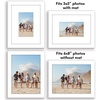 image:imageAmericanflat 11x14 Picture Frame 5Pack  Matted to 8x11  Black  Slim Molding construction Polished plexiglass front hangs vertical or horizontal sawtooth hangers includedWhite