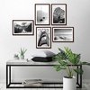 image:imageAmericanflat 11x14 Picture Frame 5Pack  Matted to 8x11  Black  Slim Molding construction Polished plexiglass front hangs vertical or horizontal sawtooth hangers includedMahogany