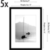 image:imageAmericanflat 11x14 Picture Frame 5Pack  Matted to 8x11  Black  Slim Molding construction Polished plexiglass front hangs vertical or horizontal sawtooth hangers includedBlack