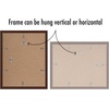 image:imageAmericanflat 11x14 Picture Frame 5Pack  Matted to 8x11  Black  Slim Molding construction Polished plexiglass front hangs vertical or horizontal sawtooth hangers includedMahogany
