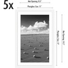 image:imageAmericanflat 11x14 Picture Frame 5Pack  Matted to 8x11  Black  Slim Molding construction Polished plexiglass front hangs vertical or horizontal sawtooth hangers includedWhite