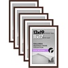 image:imageAmericanflat 11x14 Picture Frame 5Pack  Matted to 8x11  Black  Slim Molding construction Polished plexiglass front hangs vertical or horizontal sawtooth hangers includedMahogany