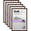 image:imageAmericanflat 11x14 Picture Frame 5Pack  Matted to 8x11  Black  Slim Molding construction Polished plexiglass front hangs vertical or horizontal sawtooth hangers includedMahogany