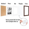 image:imageAmericanflat 11x14 Picture Frame 5Pack  Matted to 8x11  Black  Slim Molding construction Polished plexiglass front hangs vertical or horizontal sawtooth hangers includedMahogany